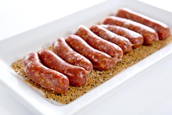 Salchichas d'agneau péruviennes (Saucisses d'agneau à la Causa péruvienne)