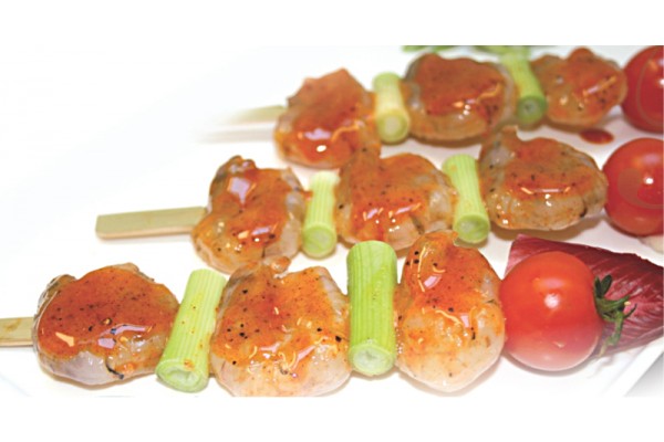 Brochette de scampi