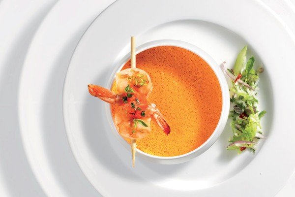 Recette Soupe de Curry Rouge, crevettes et poivron rouge