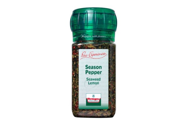 Season pepper seaweed lemon
