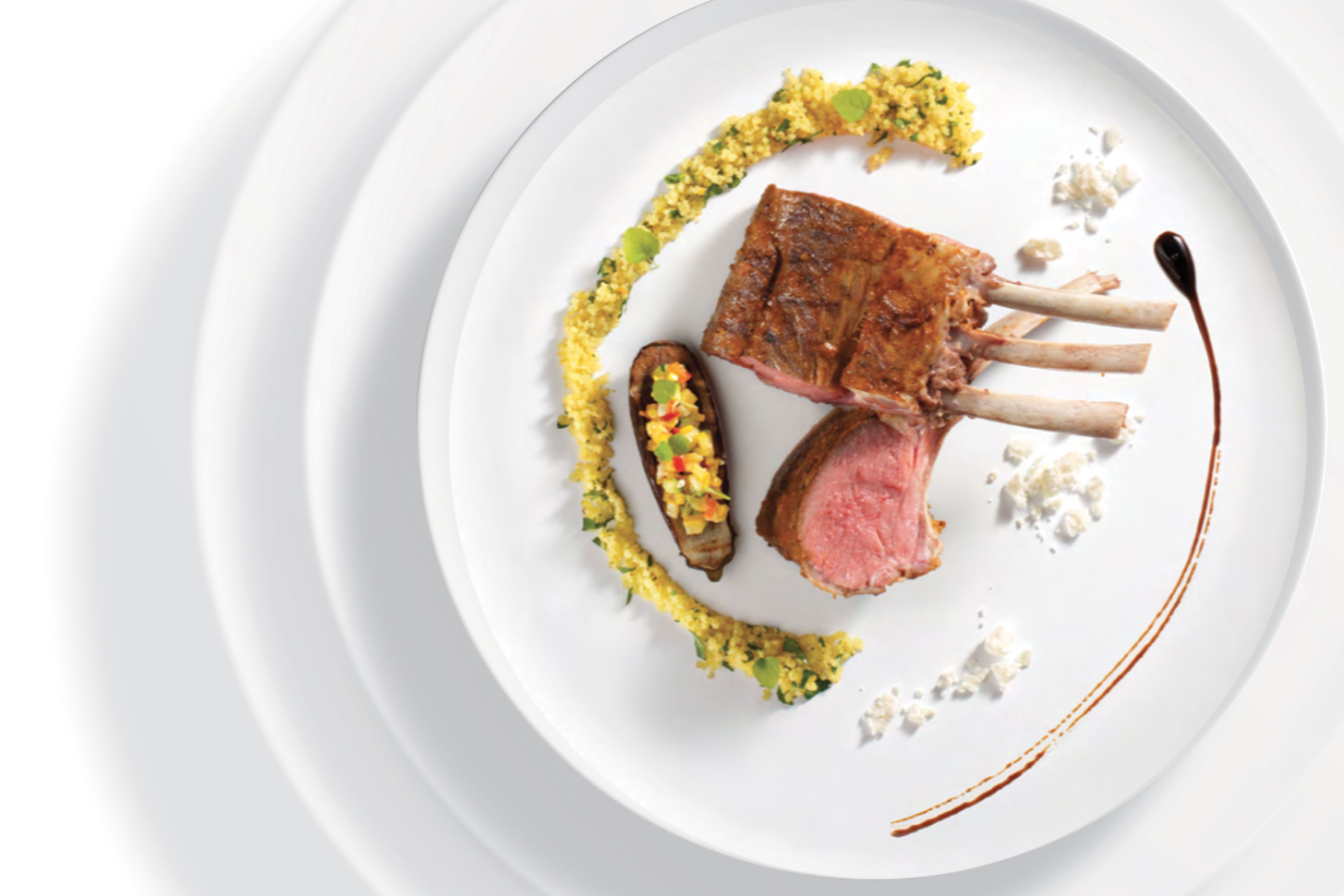 Rendang Couscous au carré d'agneau